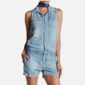 J BRAND Jayla sleeveless denim romper Size Small
